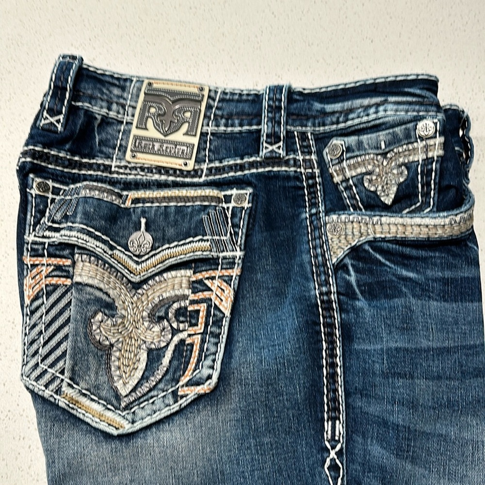 Rock Revival - Rayden ￼ relax, taper, comfort stretch jeans size 36 length 32